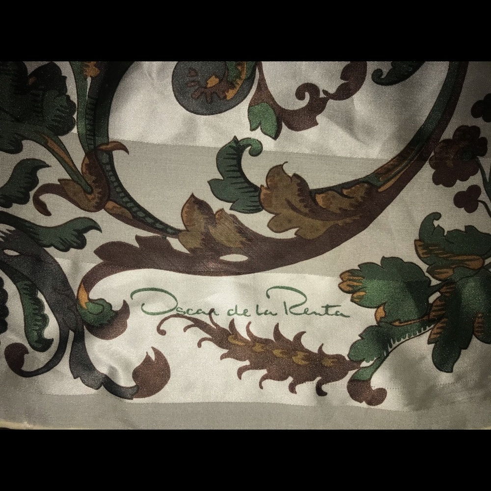 Oscar de la renta silk scarf